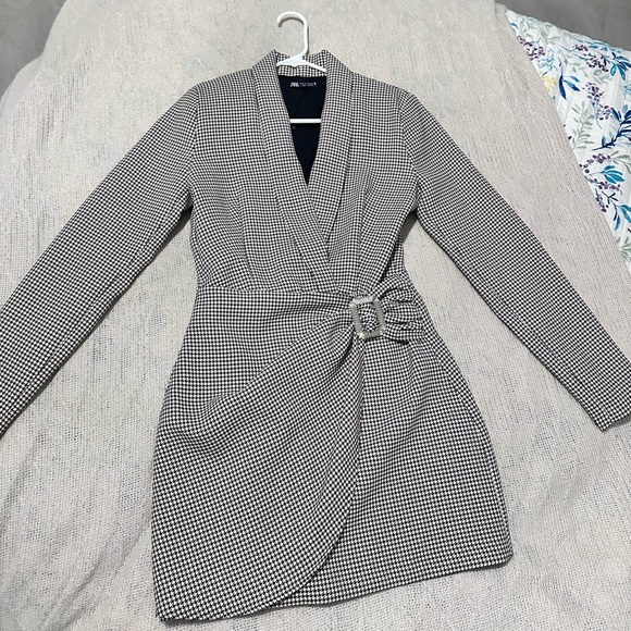 Zara Dresses & Skirts - Black and White Checkered Dress